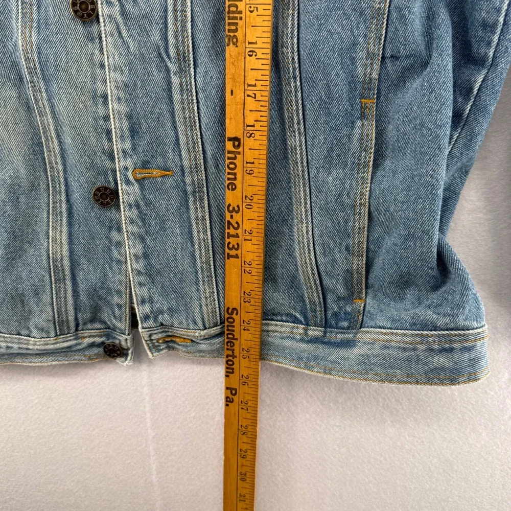 Vintage Sunbelt Sportswear Mens Large Light Wash‎ Denim Trucker Jacket Cotton